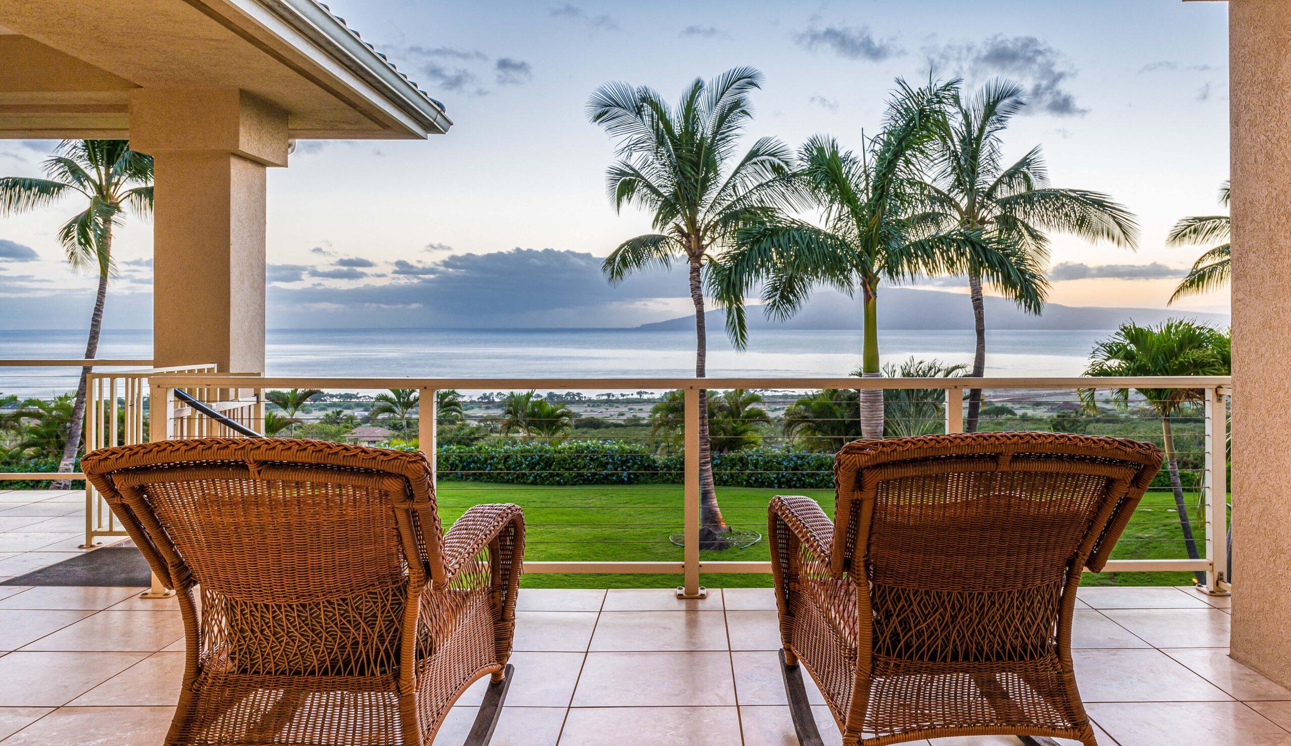 The lanai view from Maui Recovery's Lahaina residence