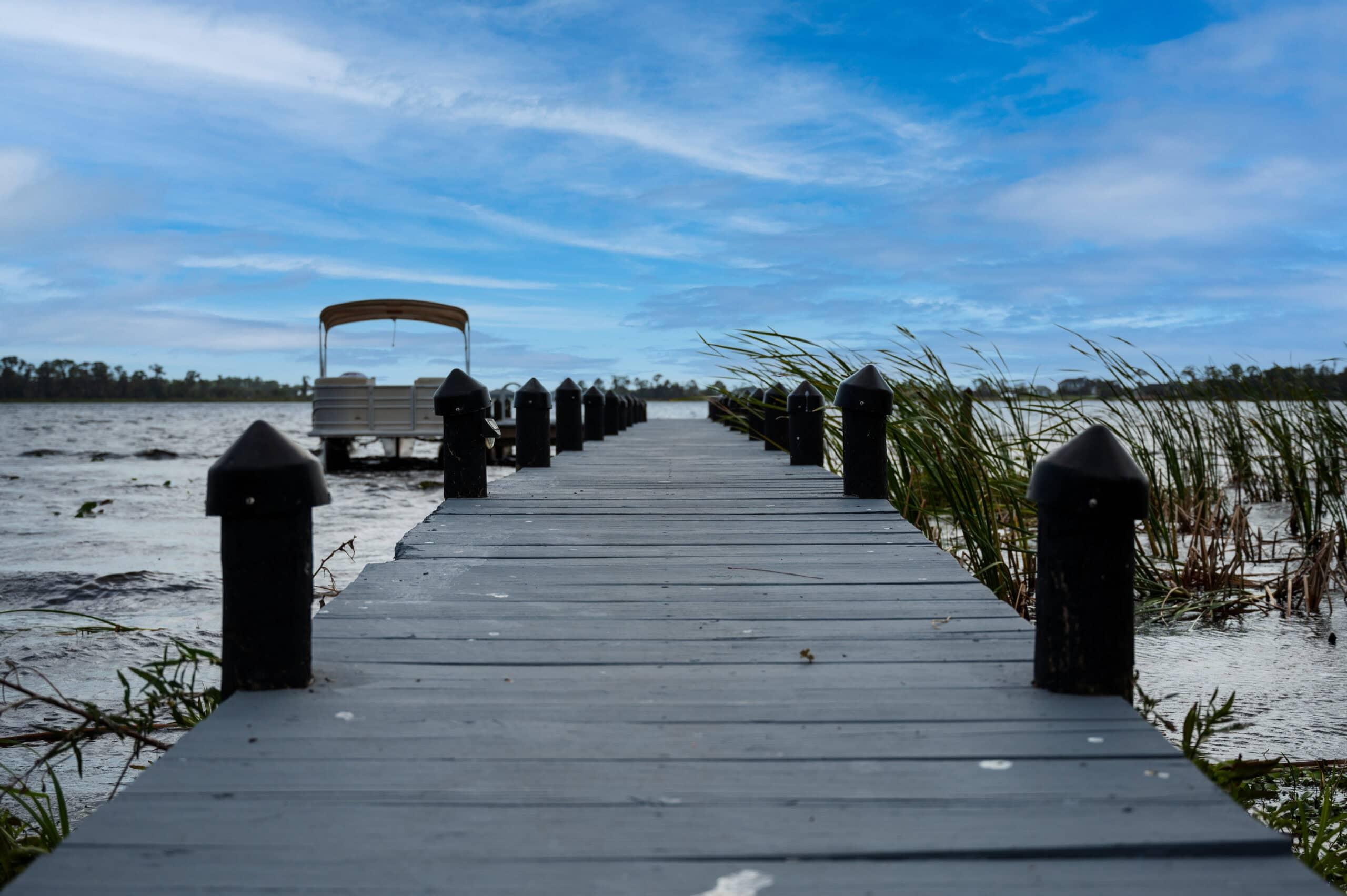 The lakefront grounds of Tikvah Lake Recovery near Sebring, Florida