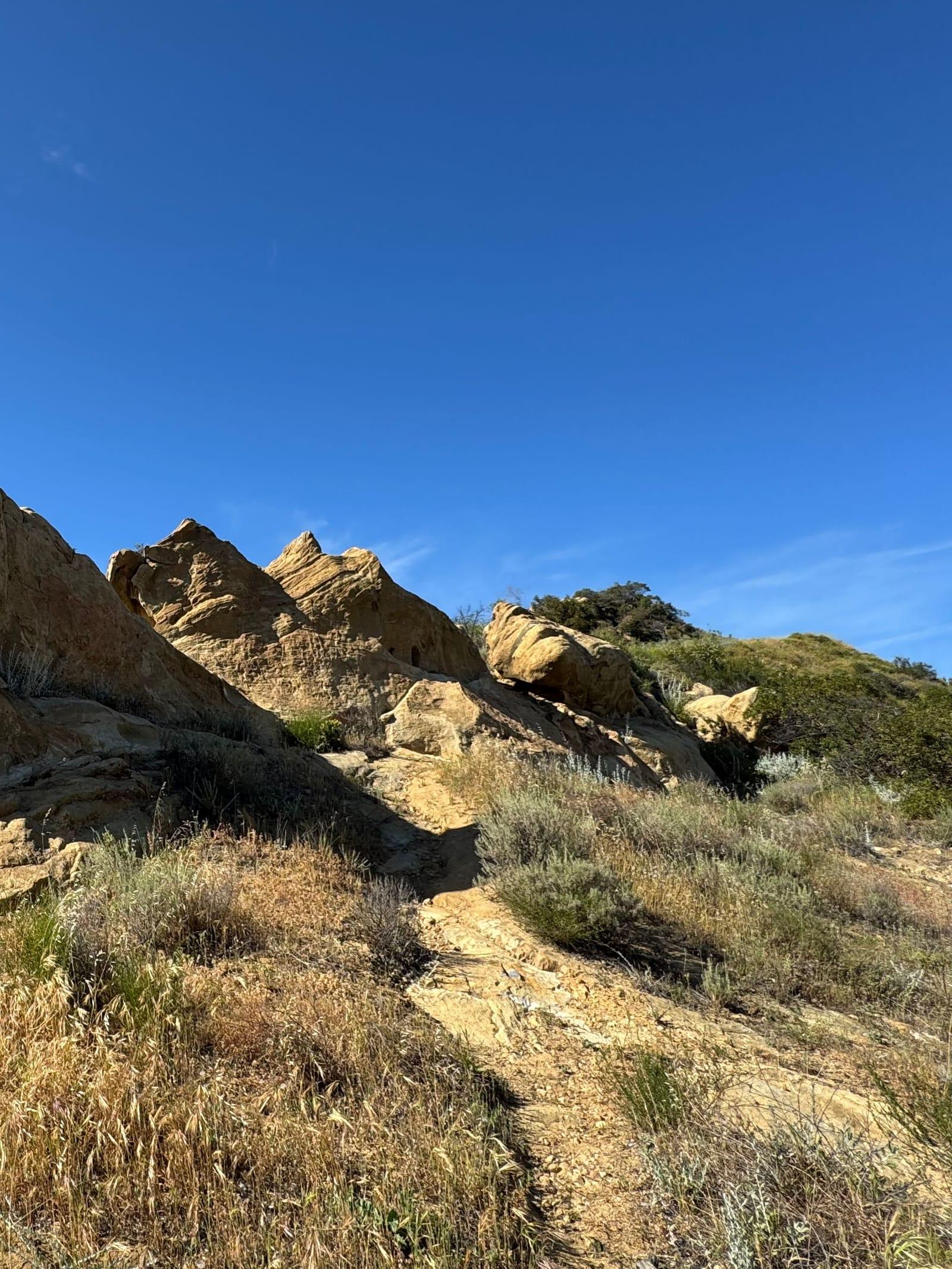 A dramatic sandstone formation in the Santa Monica Mountains
