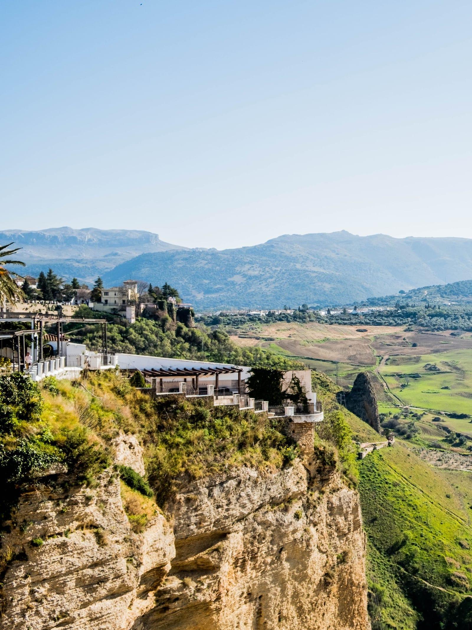 The cliffs at Ronda, in the Málaga hills of Andalusia